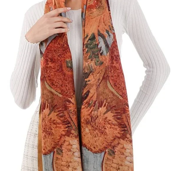 Scarf Shawl Wraps for Women Pashmina Soft Cashmere Scarf Printed Large Blanket S - Picture 2 of 7